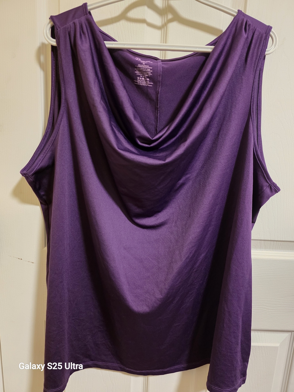 Purple Cowl Neck Sleeveless Top